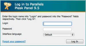 Parallels Plesk Panel Login