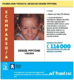 Denise Pipitone scomparsa a Mazara del Vallo nel settembre 2004