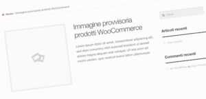 Immagine provvisoria WooCommerce