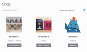 Snippet testo scegli prodotti variabili WooCommerce