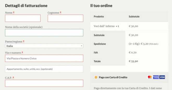 Uno snippet PHP per eliminare i campi checkout di WooCommerce