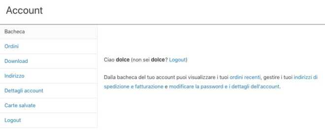 Come personalizzare la pagiona Mio Account di WooCommerce